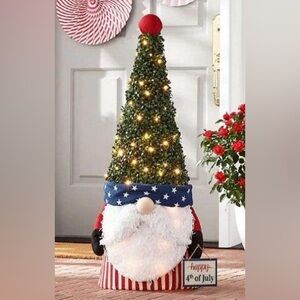 Members Mark Gnome TOPIARY Patriotic / 4th of July Print NEW